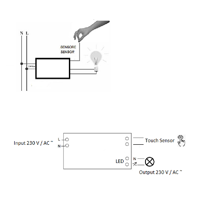 Anway AW04-3R100TD Touch-Dimmer Elektrik, Artikelnummer 00013512
